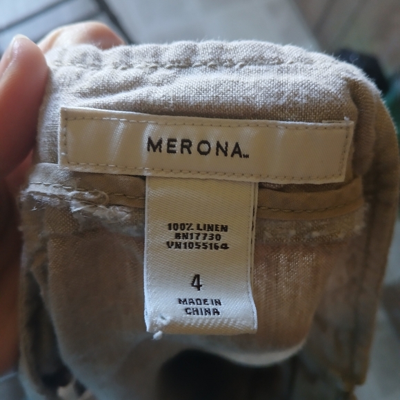 100% Linen Midi Skirt Merona Womens size 4 - Picture 2 of 6